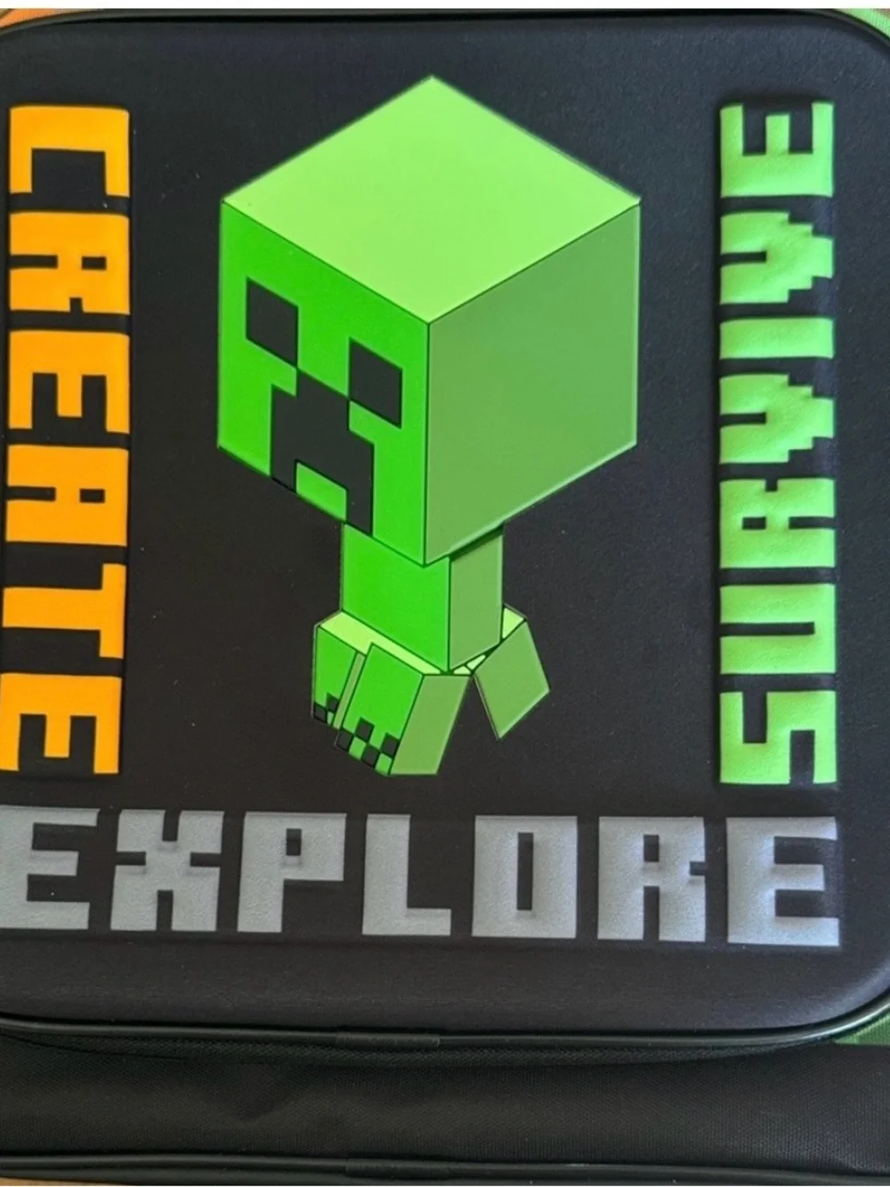 Minecraft Creeper Backpack - Green/Black Accent
